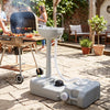 Portable 4.5-gallon wash basin stand with stainless steel faucet and 6.34-gallon recovery tank, ideal for outdoor cooking.