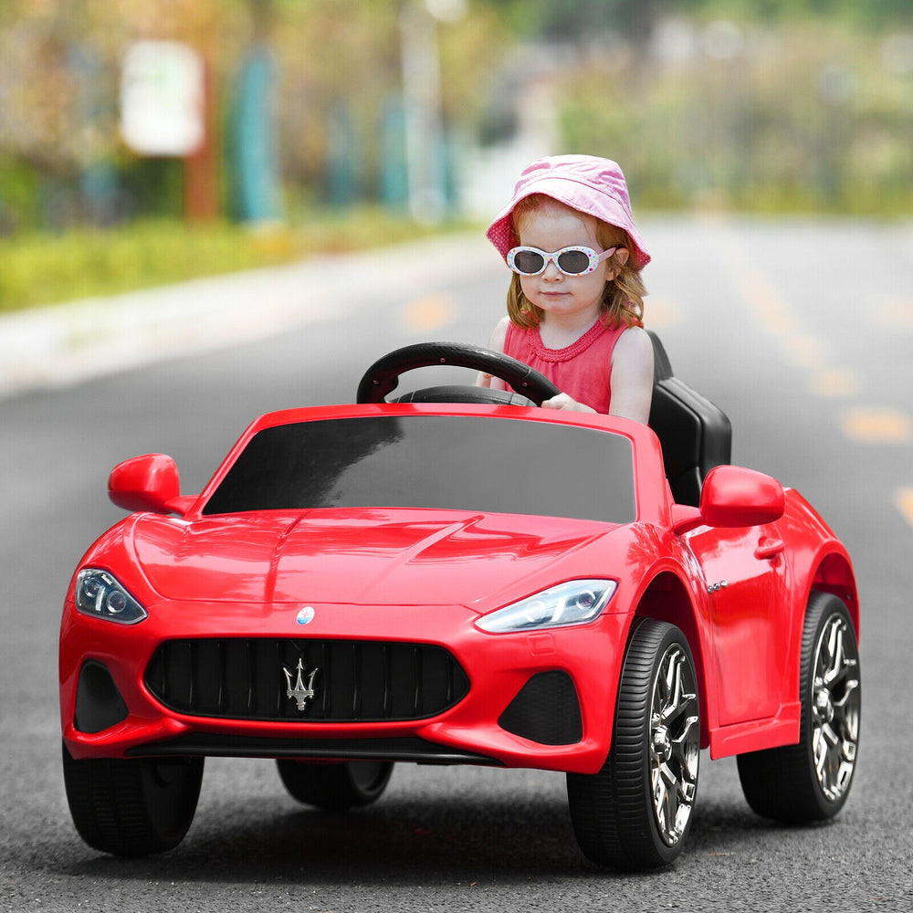 12V Kids Ride-On Car with Remote Control and Lights-Red - Gallery View 1 of 12