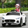 12V Kids Ride-On Car with Remote Control and Lights-White - Gallery View 1 of 12
