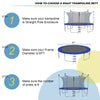 Replacement weather-resistant trampoline safety enclosure net for 8 ft trampoline, featuring durable PE material and.