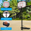 Height adjustable 43-inch basketball hoop with premium backboard, all-weather nylon net, and durable steel frame for.