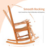 Eucalyptus rocking chair set showcasing smooth rocking motion, ideal for patio relaxation and comfort.