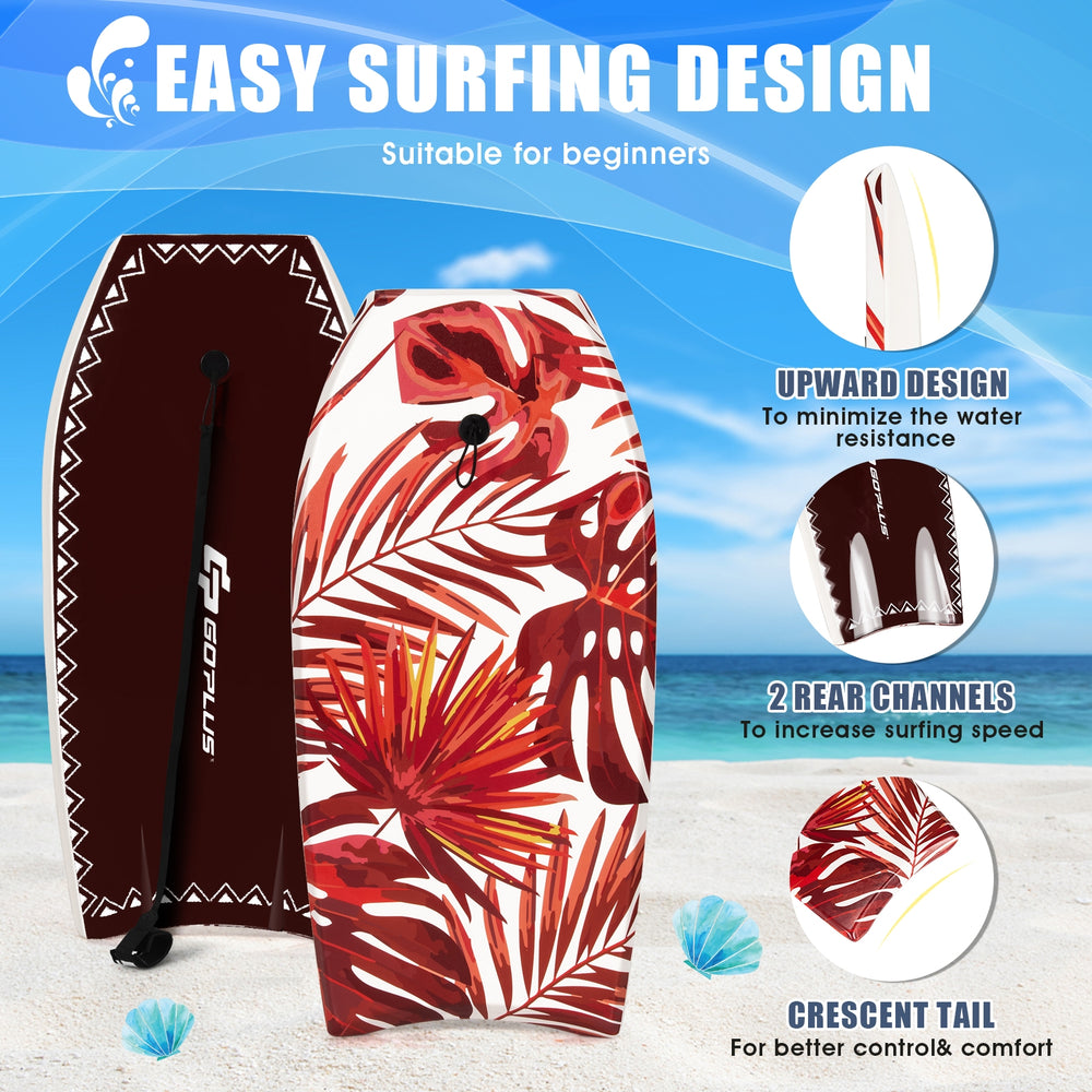 41-inch lightweight surfboard with EPS core and XPE deck, featuring a crescent tail for beginners and outdoor fun.