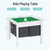 Kids double-sided activity building block table with drawers, non-toxic MDF, ideal for playroom or kids' room.