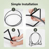 Step-by-step assembly instructions for the 30-inch tubular steel log hoop firewood storage rack.