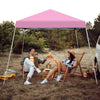 10 x 10 Feet Outdoor Instant Pop-up Canopy with Carrying Bag-Pink - Gallery View 1 of 11