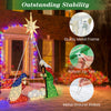6 feet lighted nativity scene featuring Jesus, Mary, and Joseph with 240 LED lights, ideal for outdoor Christmas.