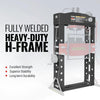100 Ton H-Frame Air/Hydraulic Shop Press with Hand Winch,  Fully Welded Steel Frame,  Safety Guard,  Foot Pedal Control,  HSP100