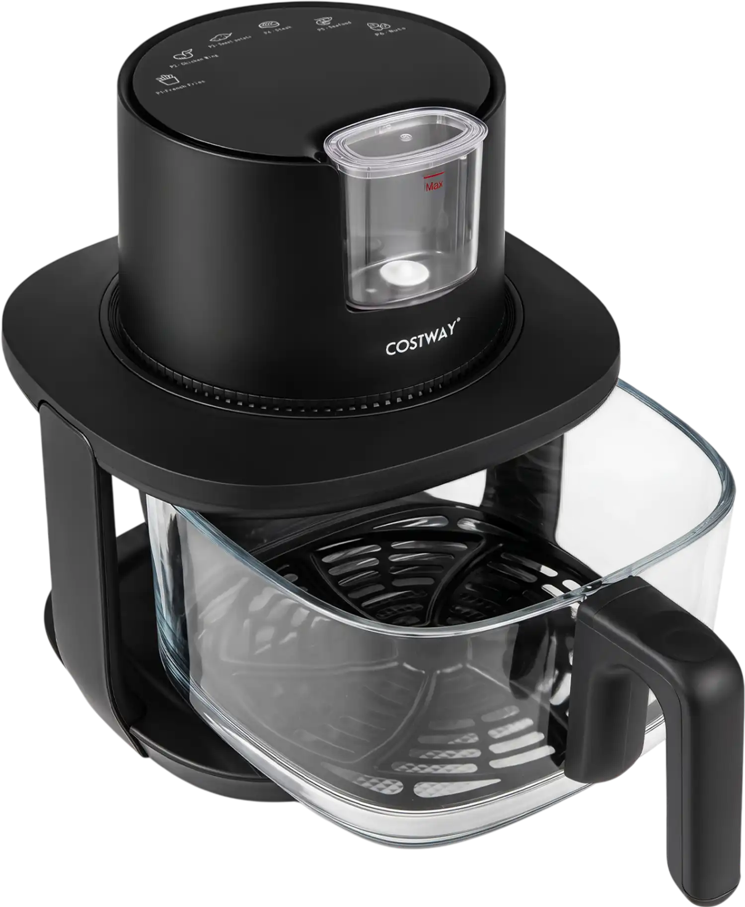 Costway 4.7 QT Glass Air Fryer Steam Frying Mode 56032284 New
