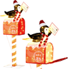 4.8 FT Christmas Lighted Penguin on Mailbox Pre-lit Xmas Decoration with 100 LED Warm White Lights