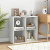4 Cube Bookshelf with Back Guardrail for Living Room Bedroom-White - Gallery View 1 of 10