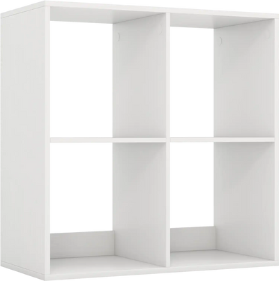 Costway 4 Cube Bookshelf Bookcase with Back Guardrail 187352469 New