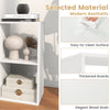 Close-up of the 4-cube bookshelf showcasing the easy-to-clean surface and elegant wood grain for modern living room.