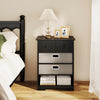4-Drawer Dresser Modern Chest Storage Organizer with Open Shelves-Black - Gallery View 1 of 10
