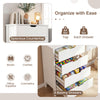 4-drawer wooden nightstand in white with spacious countertop, anti-tipping kits, and minimalist design for versatile.