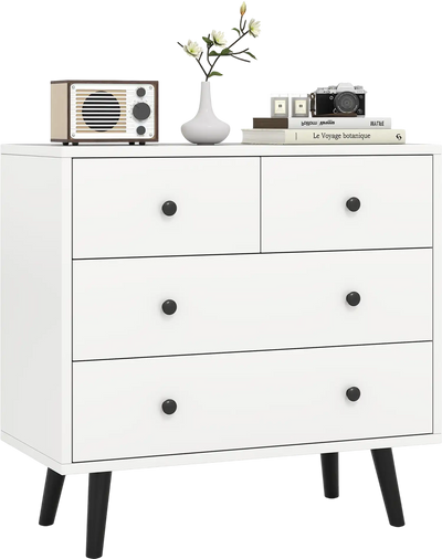 Costway 4-Drawer Dresser Chest Sideboard Cabinet 94806325 New
