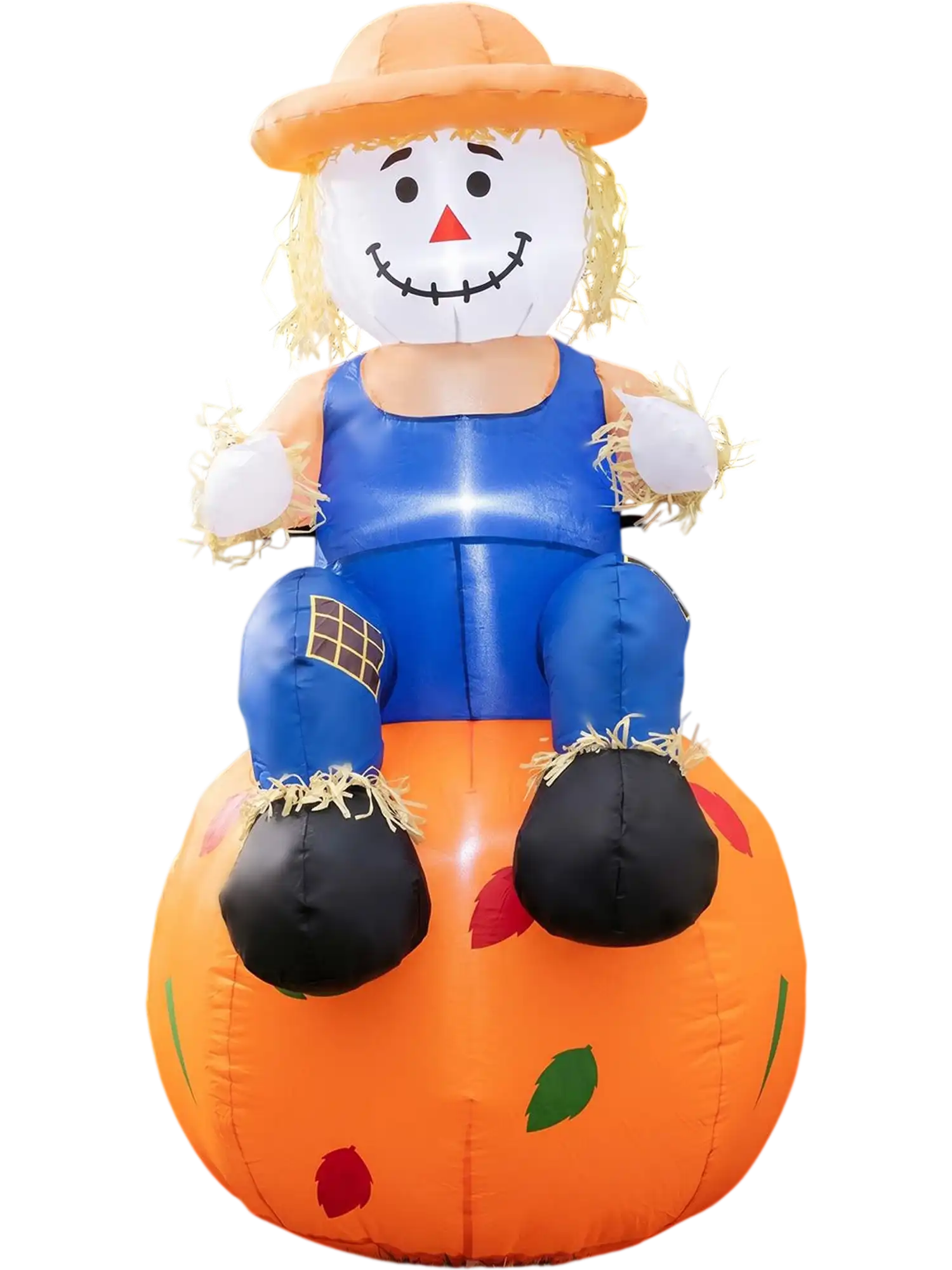 Costway 4' Halloween Inflatable Scarecrow on Pumpkin 83945146 New