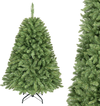 4 FT artificial Christmas tree with lush PVC leaves and hinged branches for easy setup, perfect for holiday decoration.