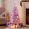 4 FT Artificial Christmas Tree with 110 Branch Tips and 50 Warm White LED Lights-Purple - Gallery View 1 of 10