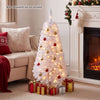 4 FT Artificial Christmas Tree with 110 Branch Tips and 50 Warm White LED Lights-White - Gallery View 1 of 10