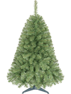 4 FT artificial unlit Christmas tree with 269 PVC branch tips, ideal for small-space holiday displays and easy setup.