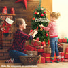 4 feet pre-lit potted Christmas tree with warm LED lights, perfect for festive decor and creating a magical ambiance.