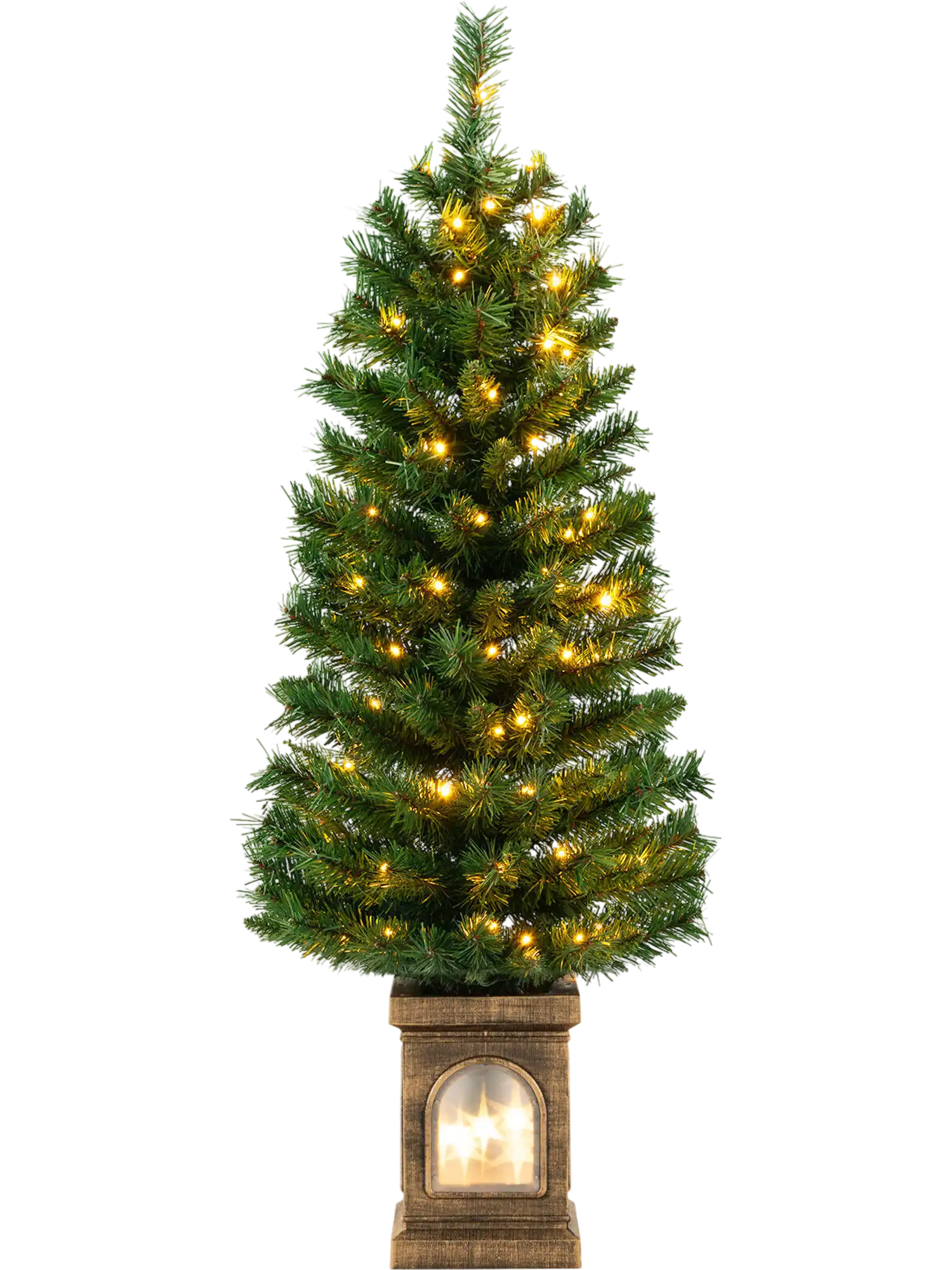 Costway 4' Pre-Lit Potted Christmas Tree 81467539 New