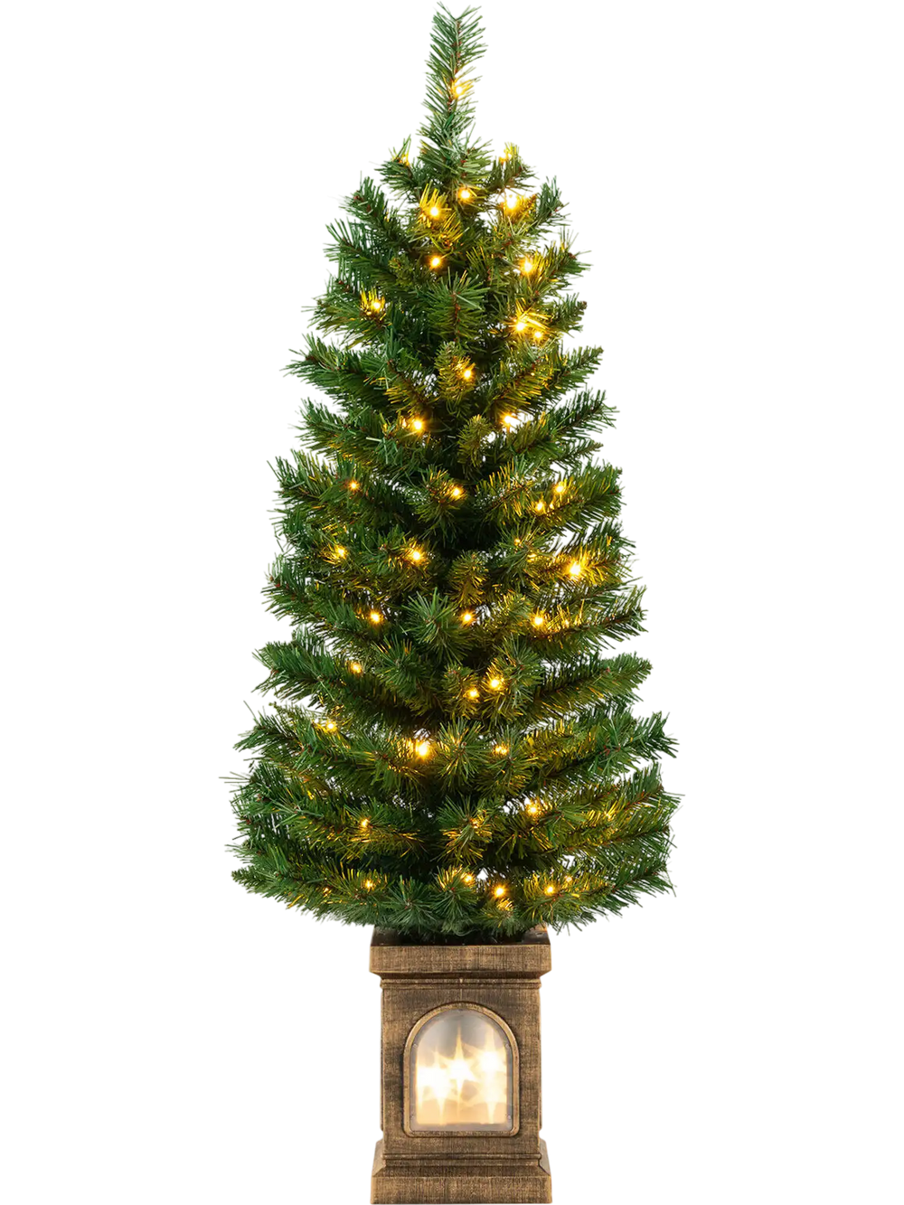 4 Feet Pre-Lit Potted Christmas Tree