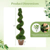 Artificial boxwood spiral tree with lush green leaves, 47 inches tall, perfect for indoor and outdoor decoration.