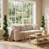 Chic 4 feet artificial boxwood spiral tree with lush green leaves in a weighted planter, perfect for indoor or outdoor decor.