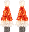 4 Feet Artificial Christmas Tree with 300 Branch Tips and 100 Warm White LED Lights