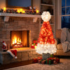 Santa hat-inspired 4 feet artificial Christmas tree with 100 warm white LED lights, perfect for festive home decor.