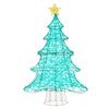4-foot artificial Christmas tree featuring a unique shape and 520 LED lights, ideal for adding festive charm outdoors.