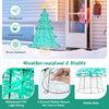 4-foot lighted artificial Christmas tree with 520 LED lights, waterproof design, and stable base for outdoor use.