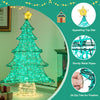 4 feet lighted artificial Christmas tree with 520 LED lights and appealing top star, perfect for festive outdoor.