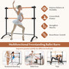 Freestanding ballet barre with adjustable height, durable beech wood, and sturdy metal frame for versatile workouts.
