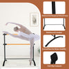 Freestanding double ballet barre with adjustable height, durable beech wood, and anti-slip footpads for stability.