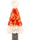 4 Ft Artificial Christmas Tree Santa Hat Xmas Tree with 300 Branch Tips Red