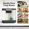 4 L electric composter in black with LED display, designed for efficient kitchen waste reduction and easy maintenance.