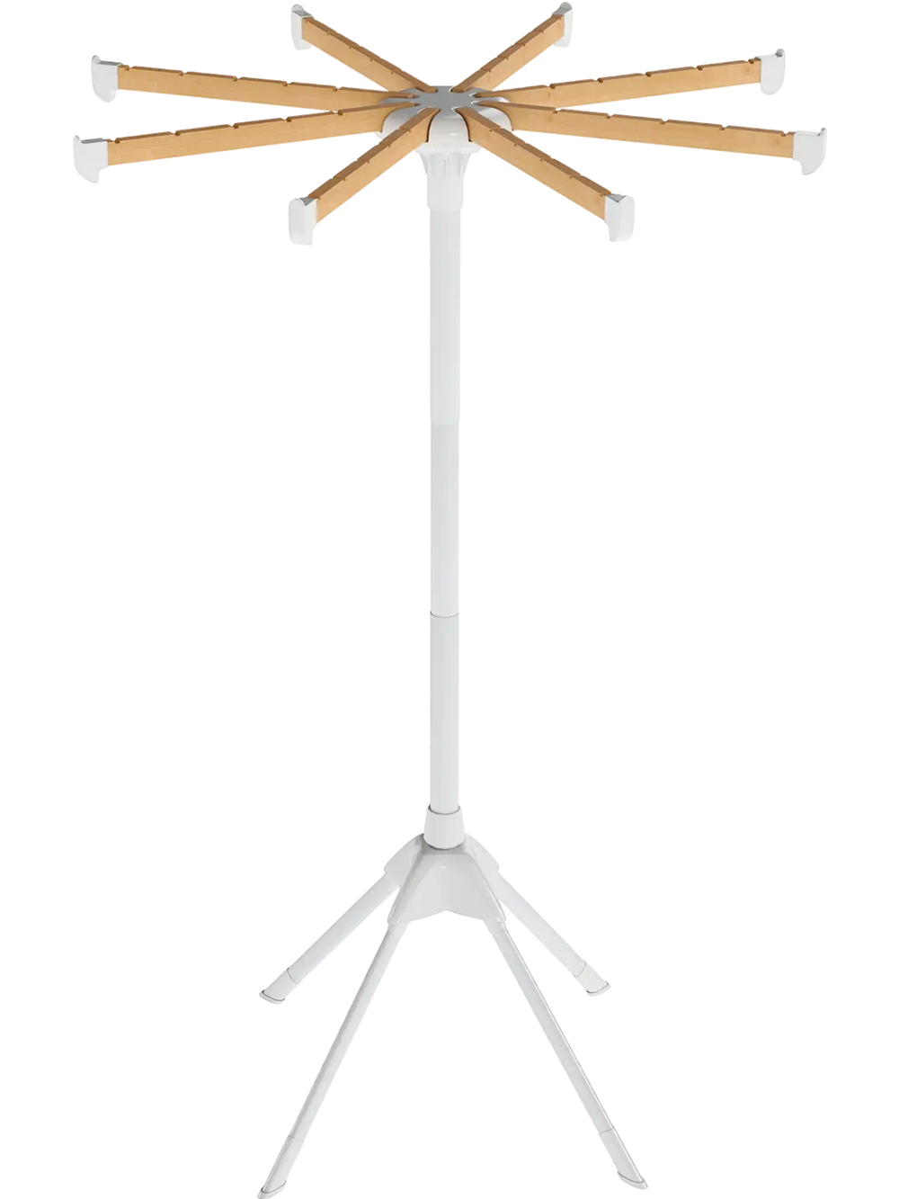 4 Legs Foldable Clothes Drying Rack with 8 Bamboo Hanging Rods and 40 Hanger Slots