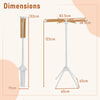 Foldable clothes drying rack with 8 bamboo rods, 40 hanger slots, and 4 sturdy legs for stable drying.