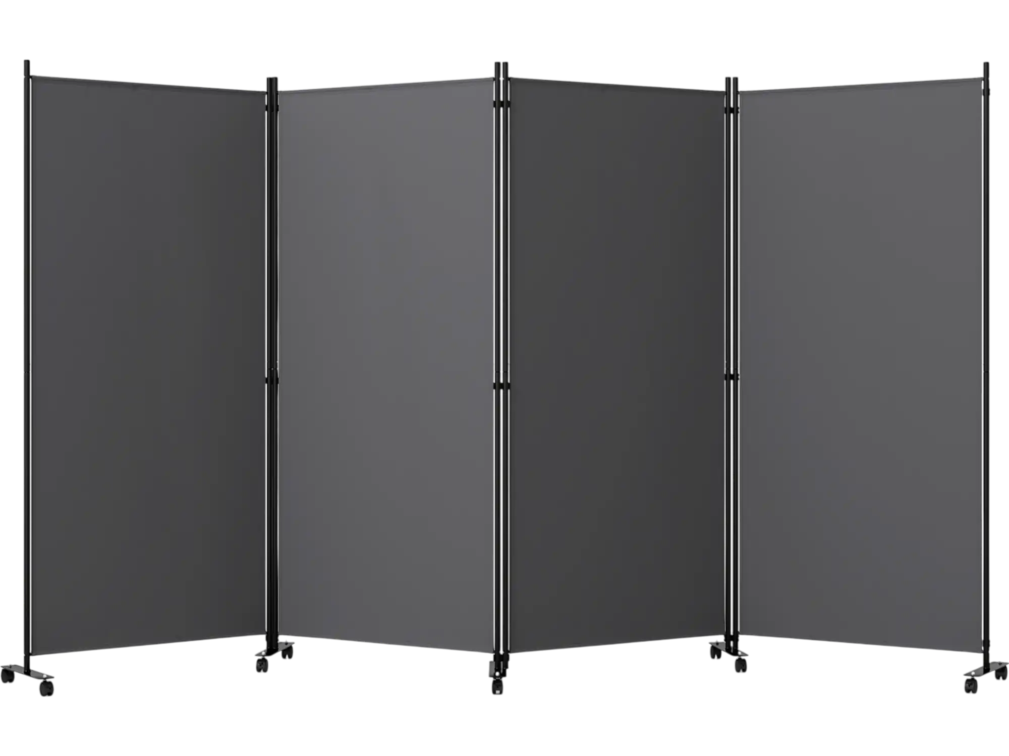 Costway 4 Panel Folding Privacy Screen Room Divider w/ Wheels 33583126 New