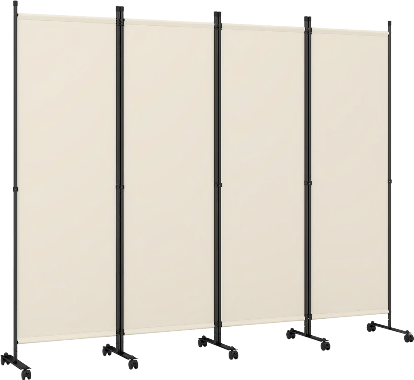 Costway 4-Panel Room Divider w/ Lockable Wheels 30812826 New