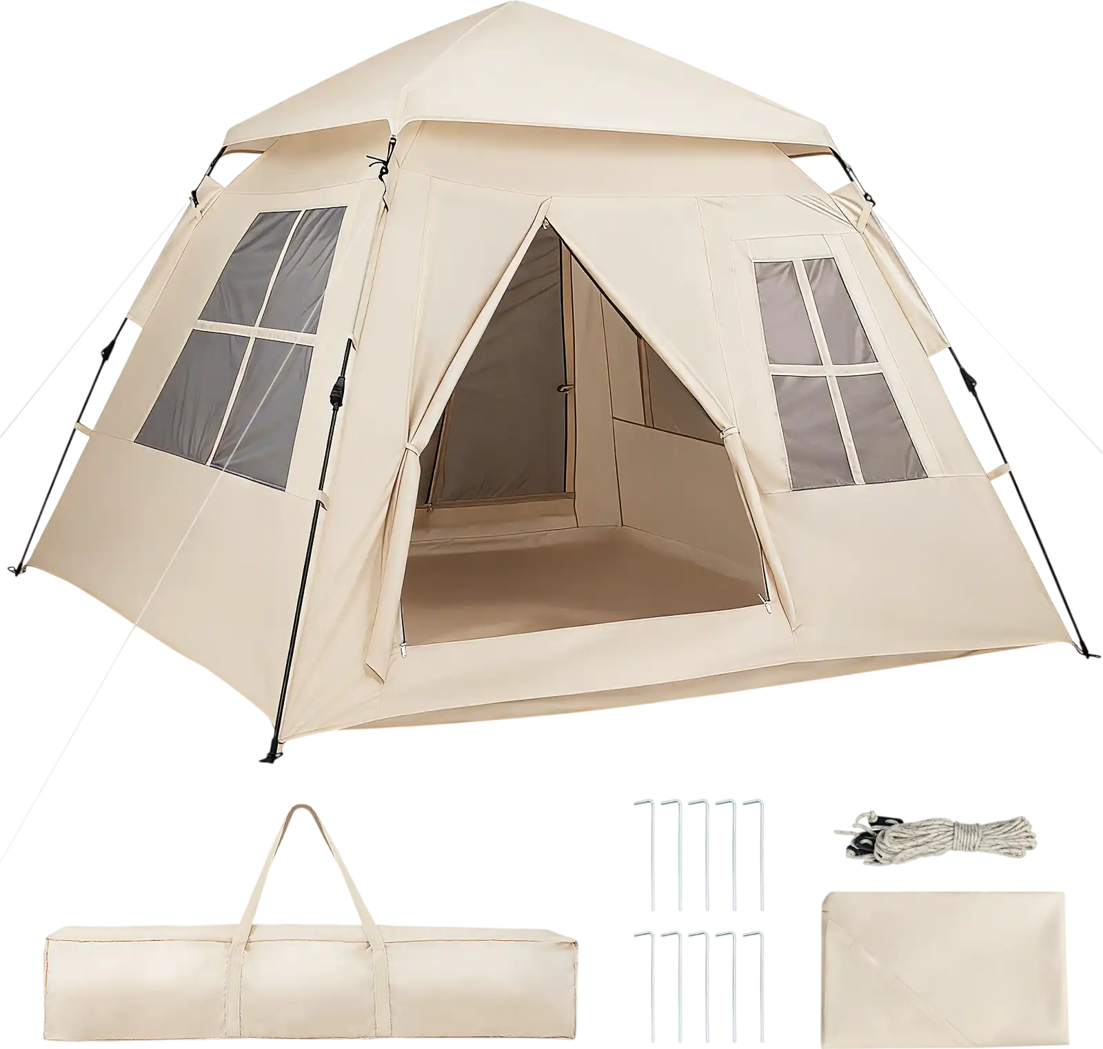 Costway 4 Person Automatic Easy Setup Camping Tent with Rainfly 2 Doors 46515180 New