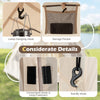 Lamp hanging hook, storage pocket, and convenient hook & loop fasteners in a 4-person camping tent for easy setup.