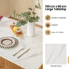 Large 150 cm x 80 cm dining table with faux marble grain, featuring a scratch-resistant surface for easy cleaning.