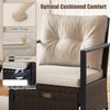 Single chair from the 4 Piece Outdoor Furniture Set, featuring soft cushioned seat and ergonomic backrest for comfort.
