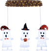 4 Pieces Halloween Decoration Pop up Ghosts with Gate and LED Lights