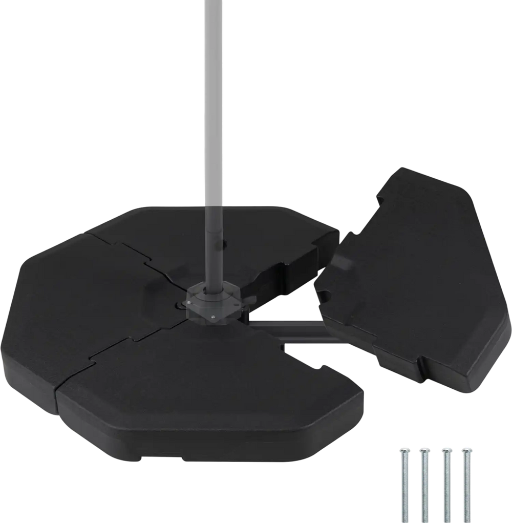 4 Pieces Patio Cantilever Offset Umbrella Weights Base Plate Set