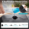 Refillable reservoir of a patio umbrella weight base plate set, made of weather-resistant PE material for stability.